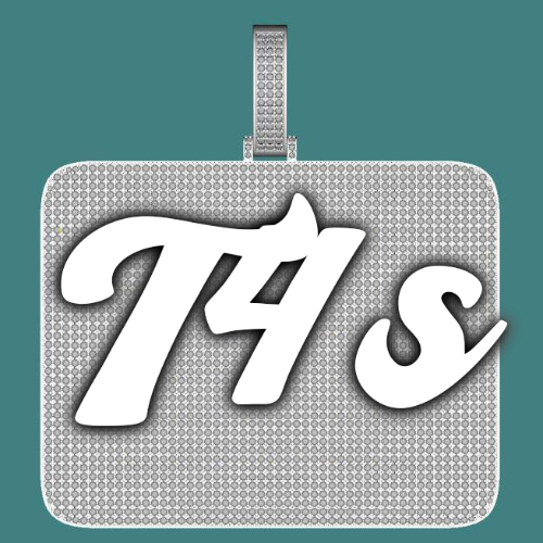 CUSTOM LETTER NECKLACE 3D BIG SQUARE