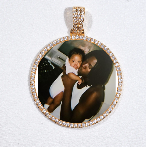 MEDIUM 3D CIRCLE CUSTOM PICTURE PENDANT
