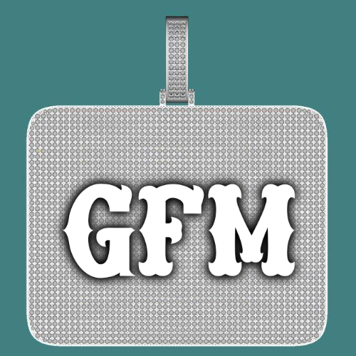 CUSTOM LETTER NECKLACE 3D BIG SQUARE