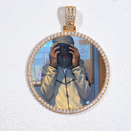 MEDIUM 3D CIRCLE CUSTOM PICTURE PENDANT