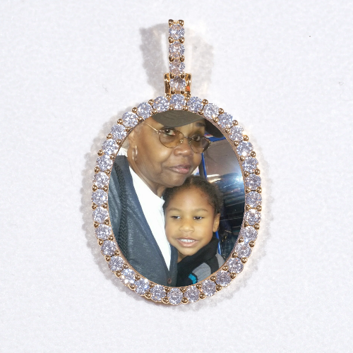 3D Oval Custom Picture Pendant