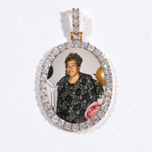 3D Oval Custom Picture Pendant