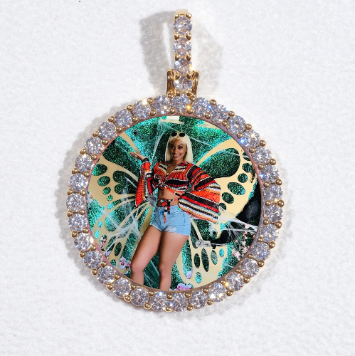 3D CIRCLE CUSTOM PICTURE PENDANT SMALL SIZE