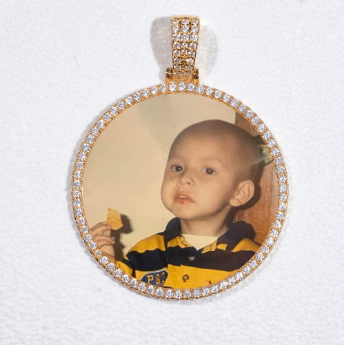 MEDIUM 3D CIRCLE CUSTOM PICTURE PENDANT