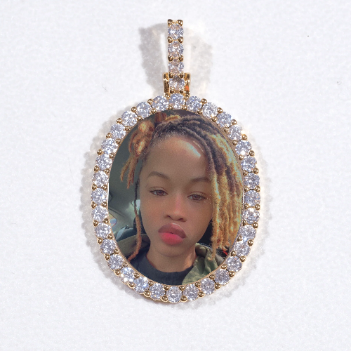 3D Oval Custom Picture Pendant