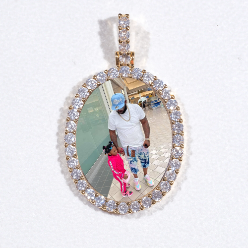 3D Oval Custom Picture Pendant