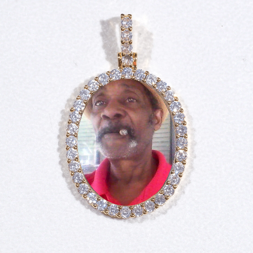 3D Oval Custom Picture Pendant