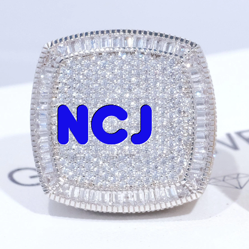 CUSTOM LETTER 3D ICED RING
