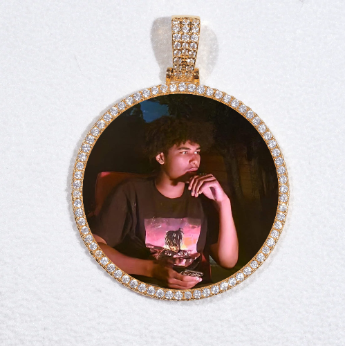 MEDIUM 3D CIRCLE CUSTOM PICTURE PENDANT