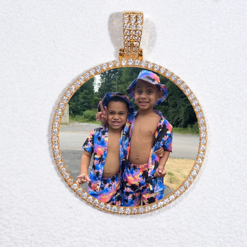 MEDIUM 3D CIRCLE CUSTOM PICTURE PENDANT