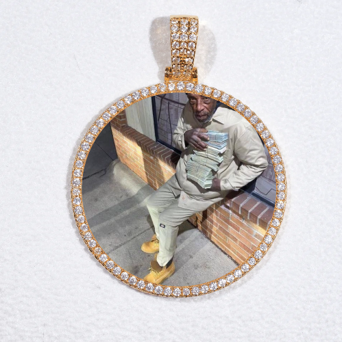 MEDIUM 3D CIRCLE CUSTOM PICTURE PENDANT