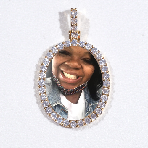 3D Oval Custom Picture Pendant