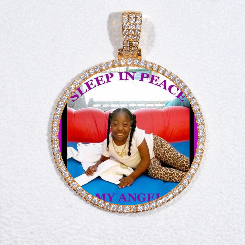 MEDIUM 3D CIRCLE CUSTOM PICTURE PENDANT
