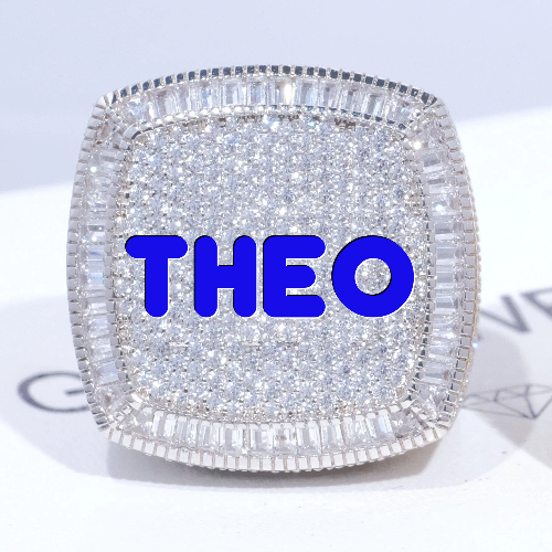 CUSTOM LETTER 3D ICED RING