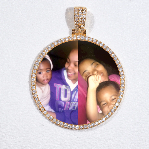 MEDIUM 3D CIRCLE CUSTOM PICTURE PENDANT