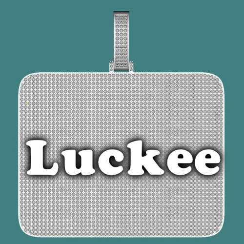 CUSTOM LETTER NECKLACE 3D BIG SQUARE