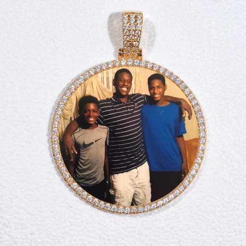 MEDIUM 3D CIRCLE CUSTOM PICTURE PENDANT