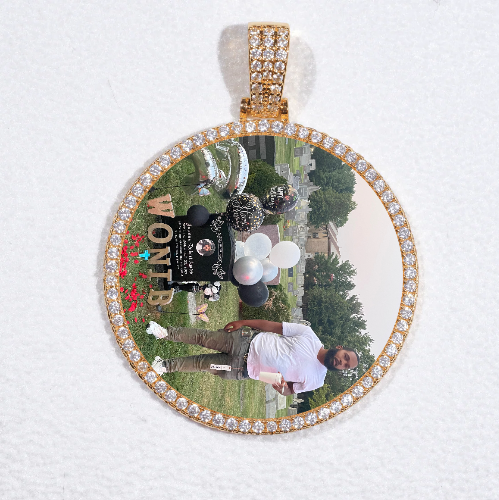MEDIUM 3D CIRCLE CUSTOM PICTURE PENDANT