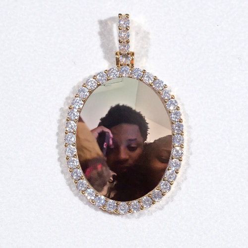 3D Oval Custom Picture Pendant