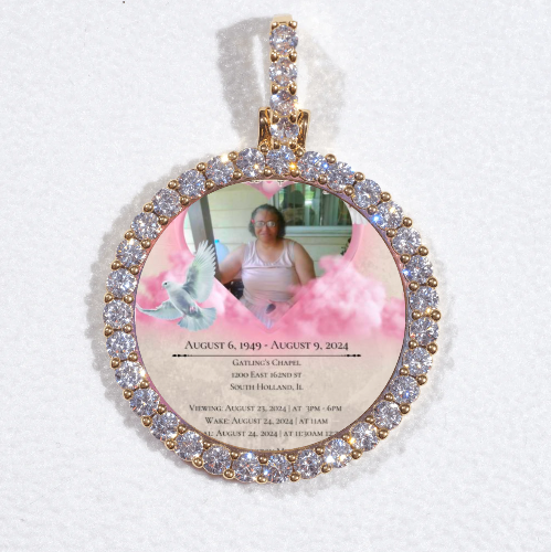 3D CIRCLE CUSTOM PICTURE PENDANT SMALL SIZE
