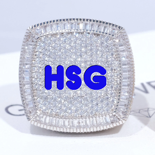 CUSTOM LETTER 3D ICED RING