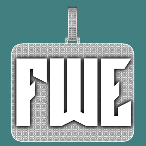 CUSTOM LETTER NECKLACE 3D BIG SQUARE