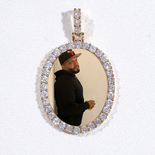3D Oval Custom Picture Pendant