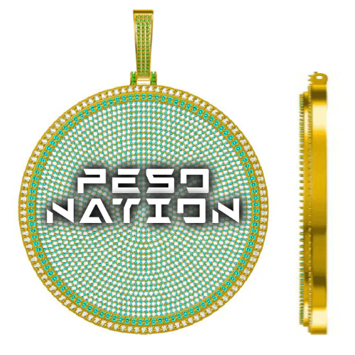 CUSTOM LETTER NECKLACE 3D BIG DISC