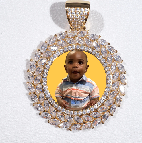 Large 3D Wheat Ear Custom Picture Pendant