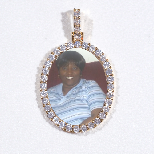 3D Oval Custom Picture Pendant