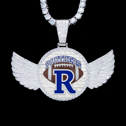 925S & VVS Moissanite 3D Wing Custom Picture Pendant