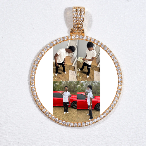 MEDIUM 3D CIRCLE CUSTOM PICTURE PENDANT