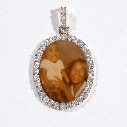 3D Oval Custom Picture Pendant