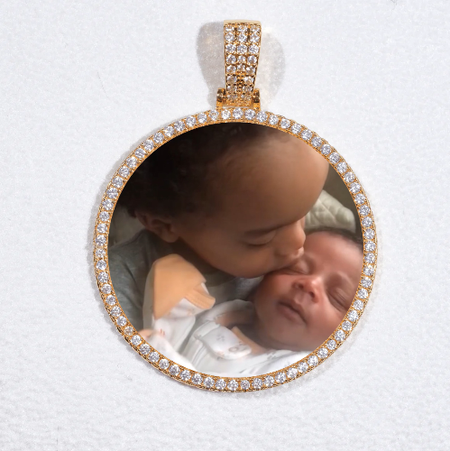 MEDIUM 3D CIRCLE CUSTOM PICTURE PENDANT