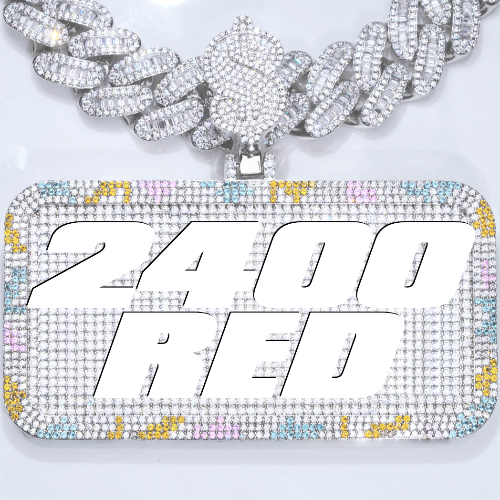 CUSTOM LETTER NECKLACE 3D COLORFUL SQUARE