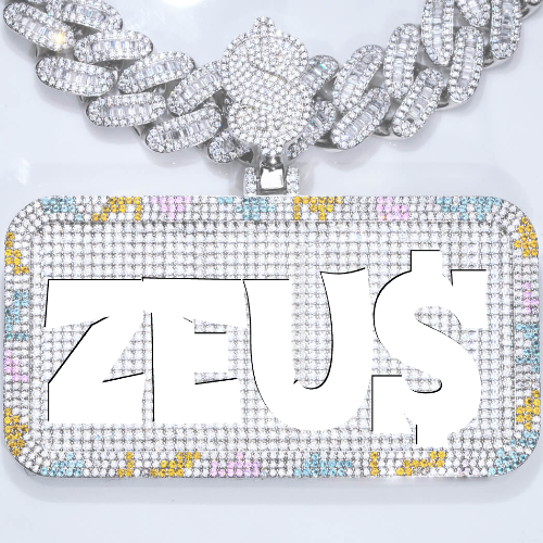 CUSTOM LETTER NECKLACE 3D COLORFUL SQUARE