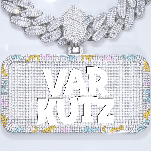 CUSTOM LETTER NECKLACE 3D COLORFUL SQUARE