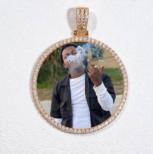 MEDIUM 3D CIRCLE CUSTOM PICTURE PENDANT