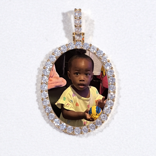 3D Oval Custom Picture Pendant