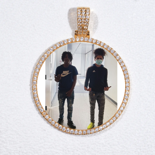 MEDIUM 3D CIRCLE CUSTOM PICTURE PENDANT