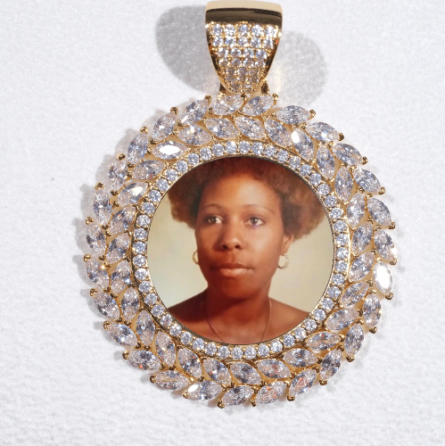 Large 3D Wheat Ear Custom Picture Pendant