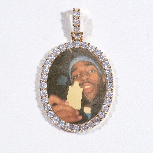 3D Oval Custom Picture Pendant