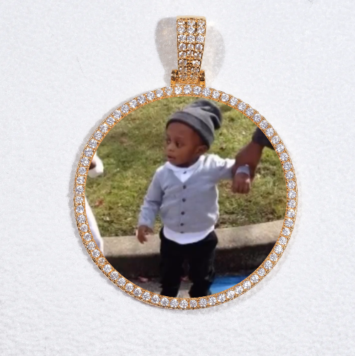 MEDIUM 3D CIRCLE CUSTOM PICTURE PENDANT