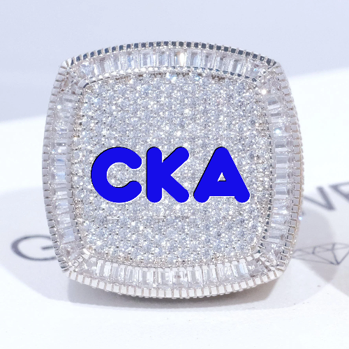 CUSTOM LETTER 3D ICED RING