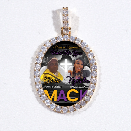 3D Oval Custom Picture Pendant