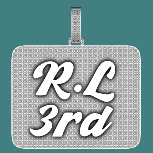 CUSTOM LETTER NECKLACE 3D BIG SQUARE