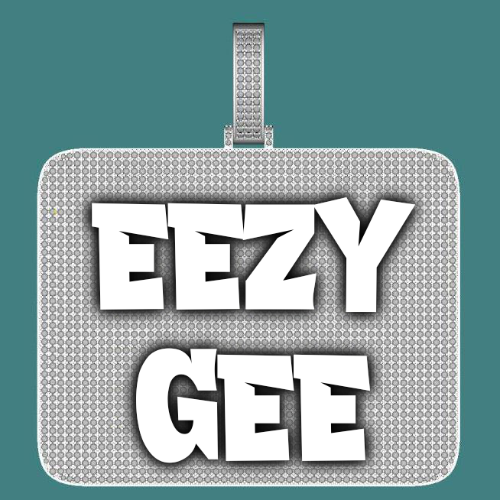 CUSTOM LETTER NECKLACE 3D BIG SQUARE