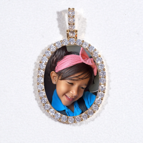 3D Oval Custom Picture Pendant