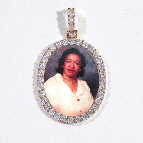 3D Oval Custom Picture Pendant