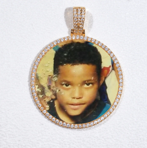 MEDIUM 3D CIRCLE CUSTOM PICTURE PENDANT
